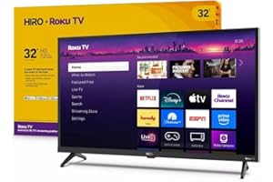 Roku Hiro TV 32" 720p HD Smart TV Flat Screen LED Television TV and Dolby Audio for Streaming, 3X HDMI Ports, with Wi-Fi & Bluetooth - H32C2C4 (Renewed)