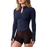 GYM RAINBOW Womens Snatched Workout Jackets Lightweight Zip Up Slim Fit Gym Track Athletic Jackets with Thumb Holes