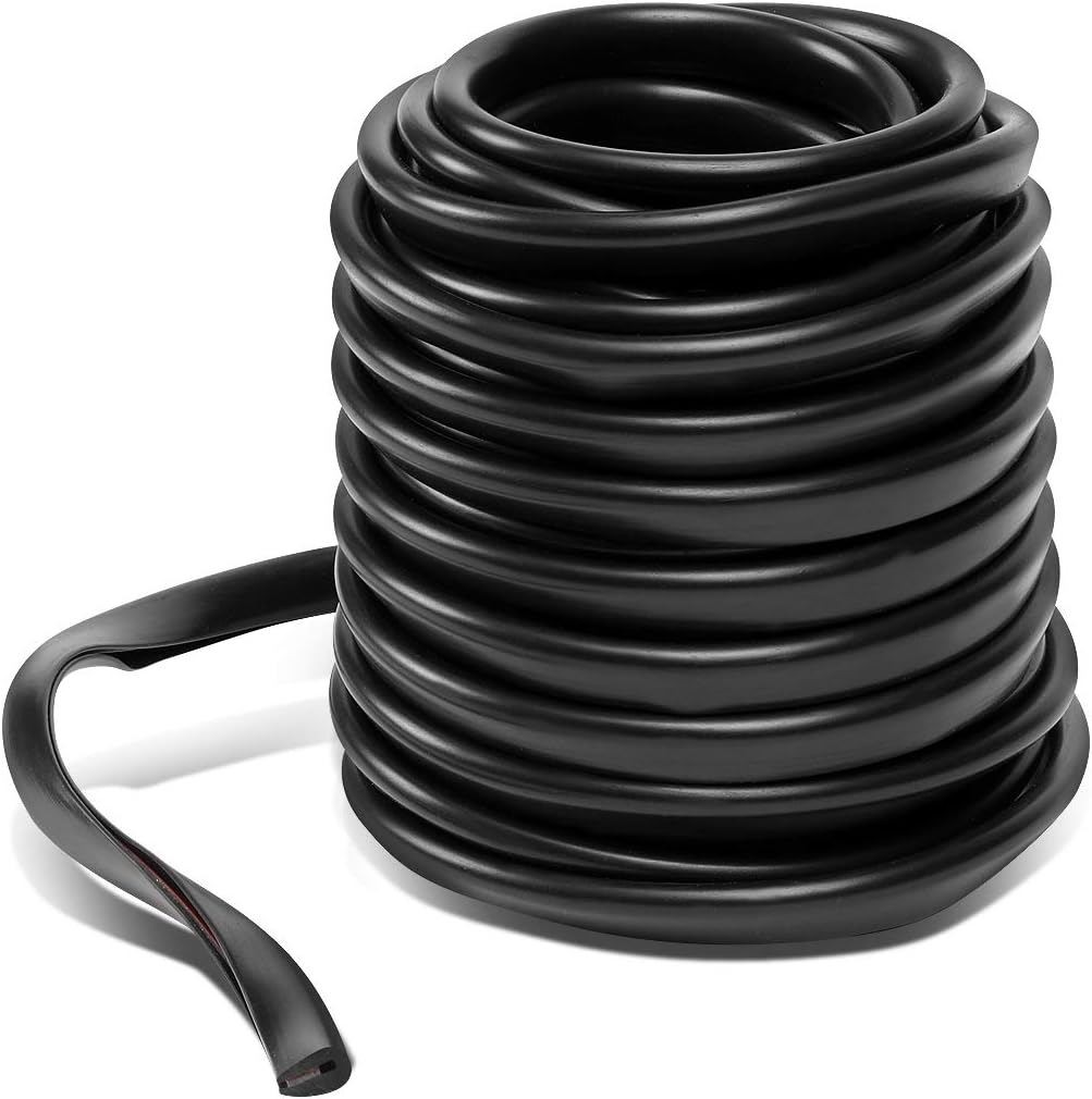 Universal 30Ft Length Wiper Style Fender FLare Durable Rubber Flat Welting Edge Trim