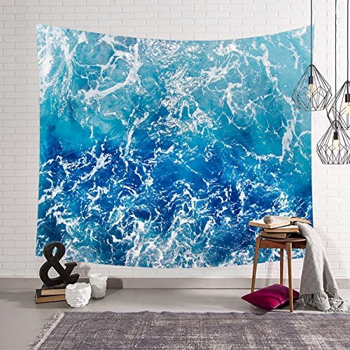 Blue Ocean Waves Bedspread Hippie Tapestry Wall Hanging Throw Rug Decor Usa Ethnic Tapestries Home Garden Worldenergy Ae
