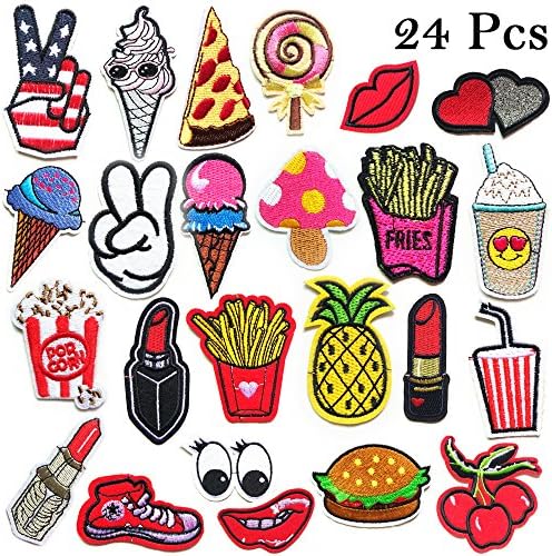 Space Iron On Patches Large 9 Pcs - DIY Sew Decoration Appliques Stickers Embroidery Patches Cloth, Repair the Hole Stick (NASA) (Summer)