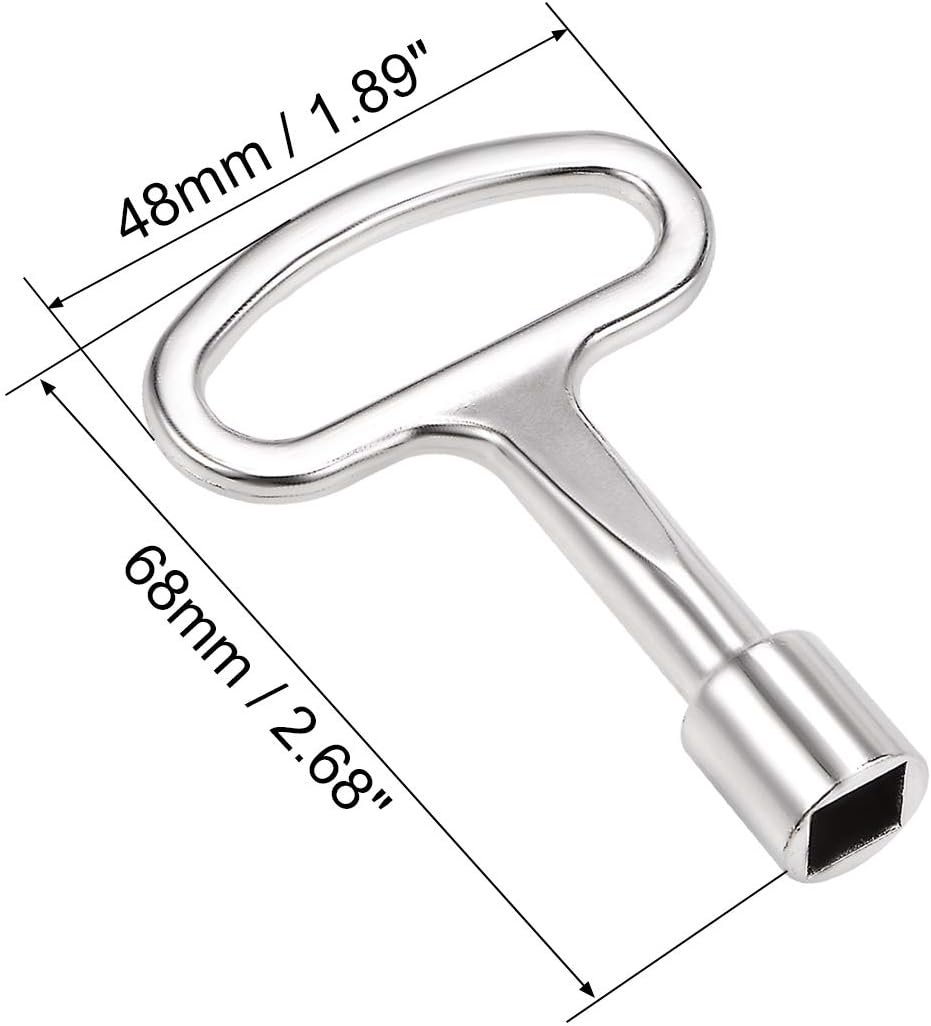 sourcing map Electrical Cabinet Key 8mm Zinc Alloy Square Water Meter Box Safety Key 5Pcs, Square,5Pcs - Image 4