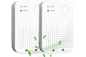 KLVEU 2PCS Plug In Air Purifier,Air Ionizer for Home,Negative Ion Generator, Portable Air Filter for Odor, Smoke, pets Deodorize，Silent Air Freshener for Bedroom, Office, Toilet (2pcs)