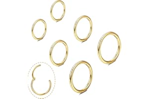 DAILI Small Gold Hoop Earrings, Lightweight 14K Gold Plated Huggie Hoop Earrings for Cartilage Helix Tragus, Hypoallergenic Earrings for Women Men, Tiny Thin Hoops Surgical Steel Endless Hoops Earrings 6-10 mm