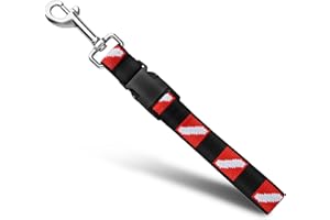 Dawitrly Scuba BC Fin and Mask Holder, Diving Flippers and Mask Keeper with Quick Release Loop Lanyard and Stainless Steel Swivel Clip, Nylon Dive Flag Webbing Strap for Diving, Fishing Equipment