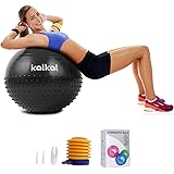 Kalkal Exercise Ball , 65cm Upgraded Anti Slip Yoga Ball with Massage Point Fitness Ball for Birthing，Pilates，Yoga Stability 