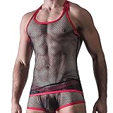 Men's Mesh Perspective Underwear, Mosunx(TM) Sleeveless Tank Top Casual Gym Muscle Vest/Boxers Soft Briefs