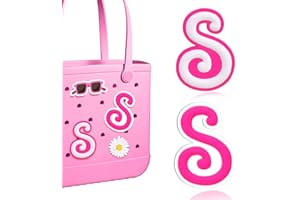 AIERSA Letter Charms for Bogg Bag A-Z, 2Pcs Alphabet Charm Accessories for Bogg Bag for Simply Southern Bag Original All Models, Silicone Insert Decorative Letterring Attachments for Beach Tote Bags