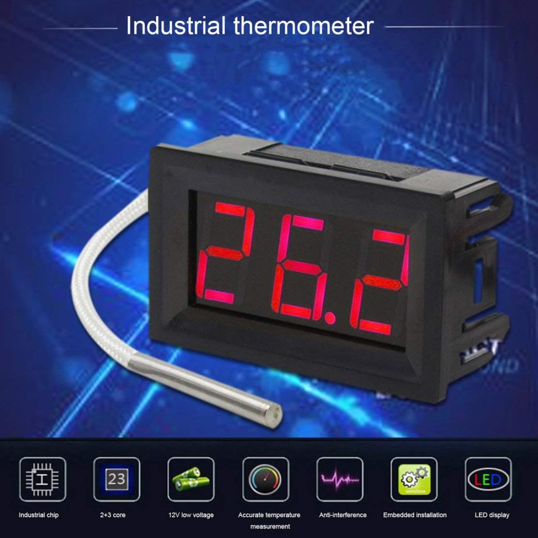 Termometro Digitale Industriale TM-902C - Con Termocoppia A Gambo Curvo, Range -50°C To 500°C - Foto 3