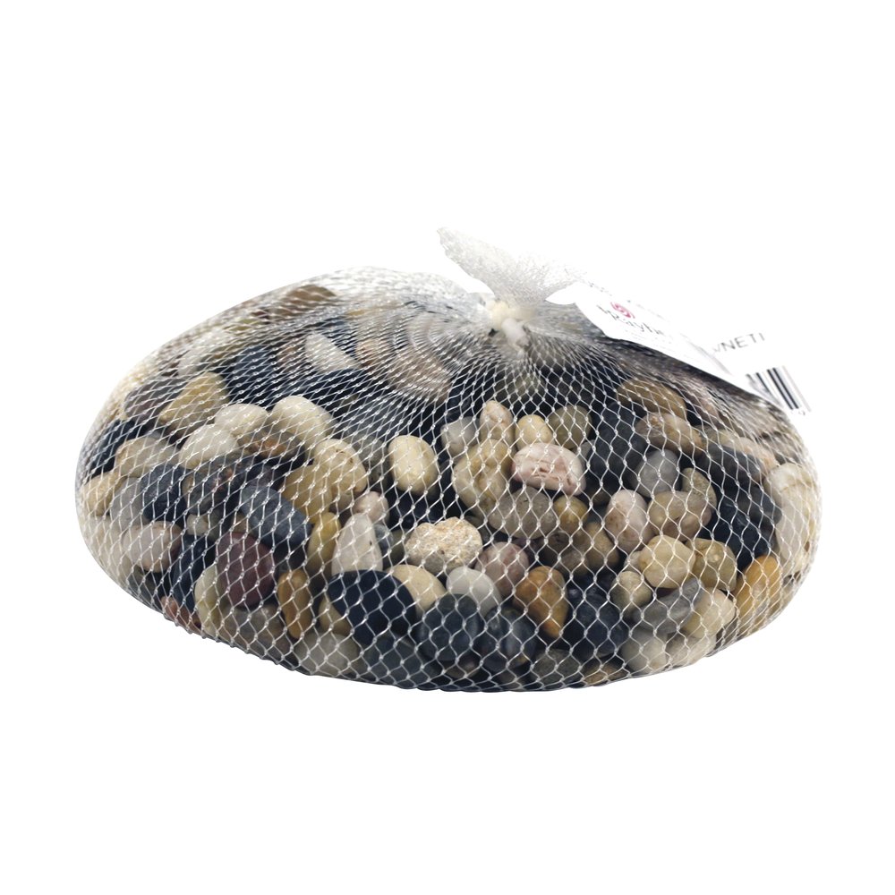 Rayher 8808104 Natural River Pebbles for Crafts, Home Décor and Aquarium, Gravel in Assorted Brown Shades, 1 kg