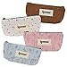 Pastorable Canvas Pen Pencil Stationery Pouch Bag Case,set of 4
