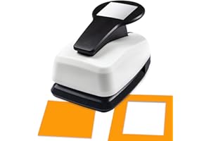 HKKYO Square Hole Punch, 1.5 inch Square Paper Punch, Squares Punches for Paper Crafts, Scrapbooking Punches, Shape Hole Puncher, Squares Craft Puncher