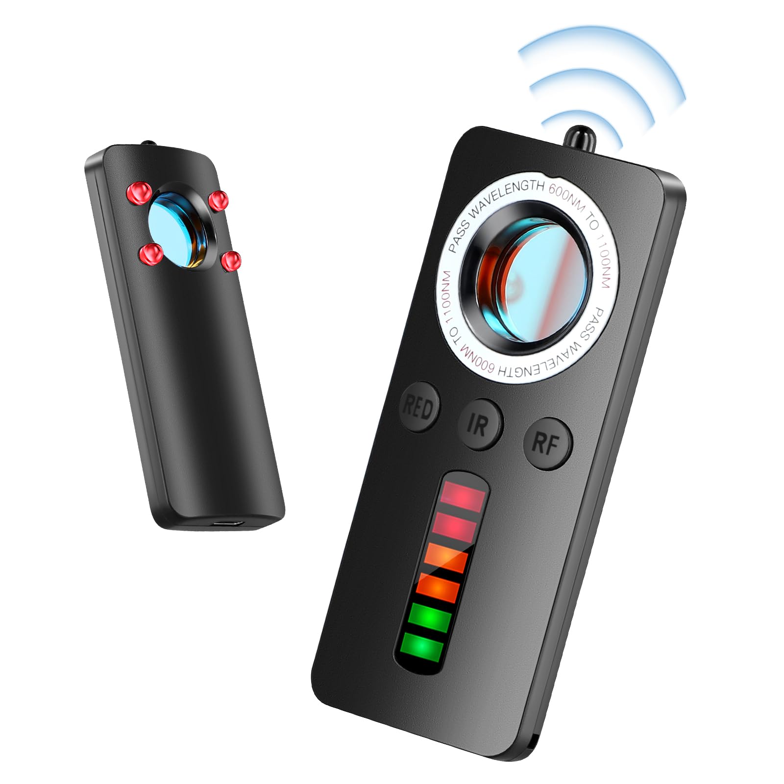 Hidden Camera Detector,Spy Camera Detector,Bug Detector Device with 10m Wide Range,GPS Tracker Detector and Anti Spy Detector for Travel,Hotel,Bathroom,Car,Airbnb