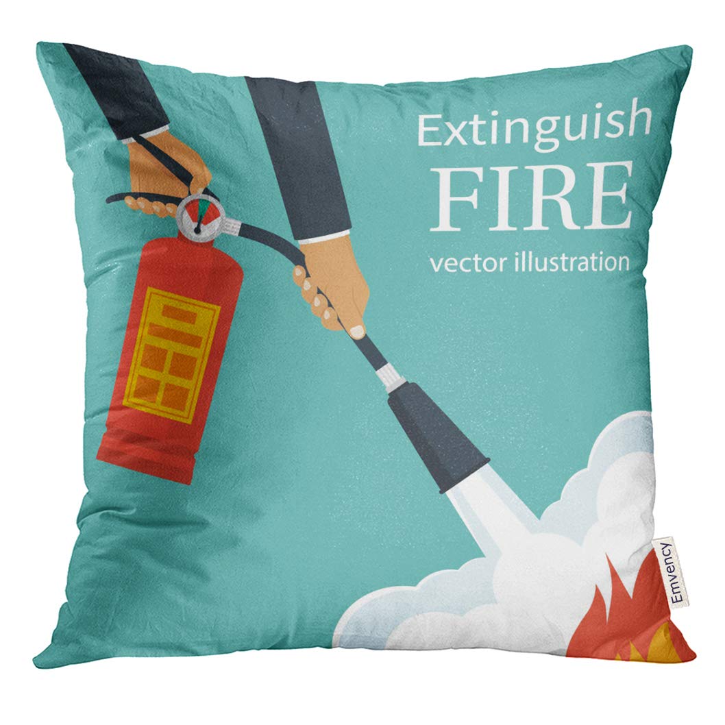 Amazon Com Emvency Throw Pillow Cover Extinguish Fire Fireman