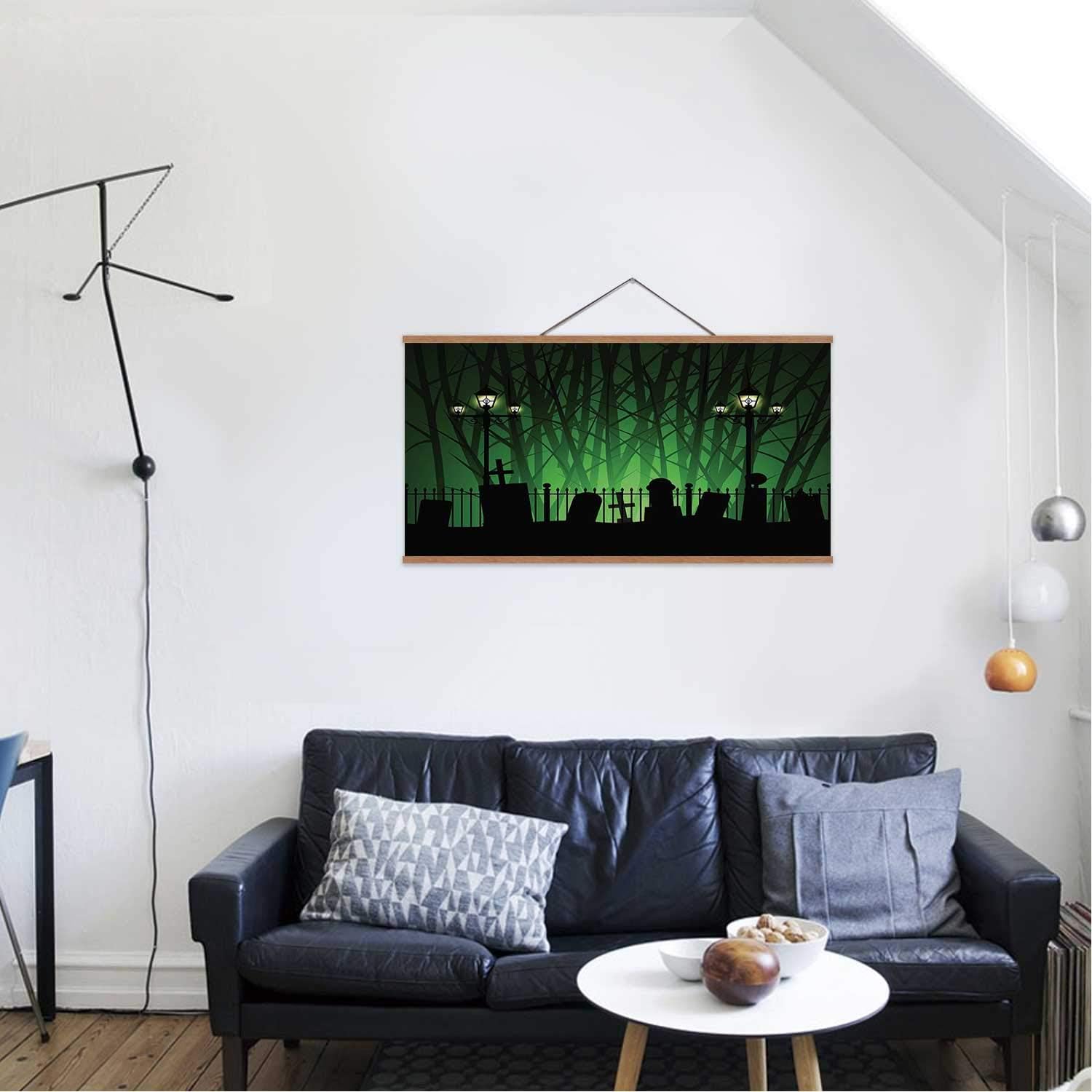 Graveyard Cemetery Tomb in Forest and streetposter Frames