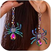Halloween Spider Earrings for Women Gothic Punk Spider Drop Dangle Earrings for Party Halloween Costumes Decorations Gifts