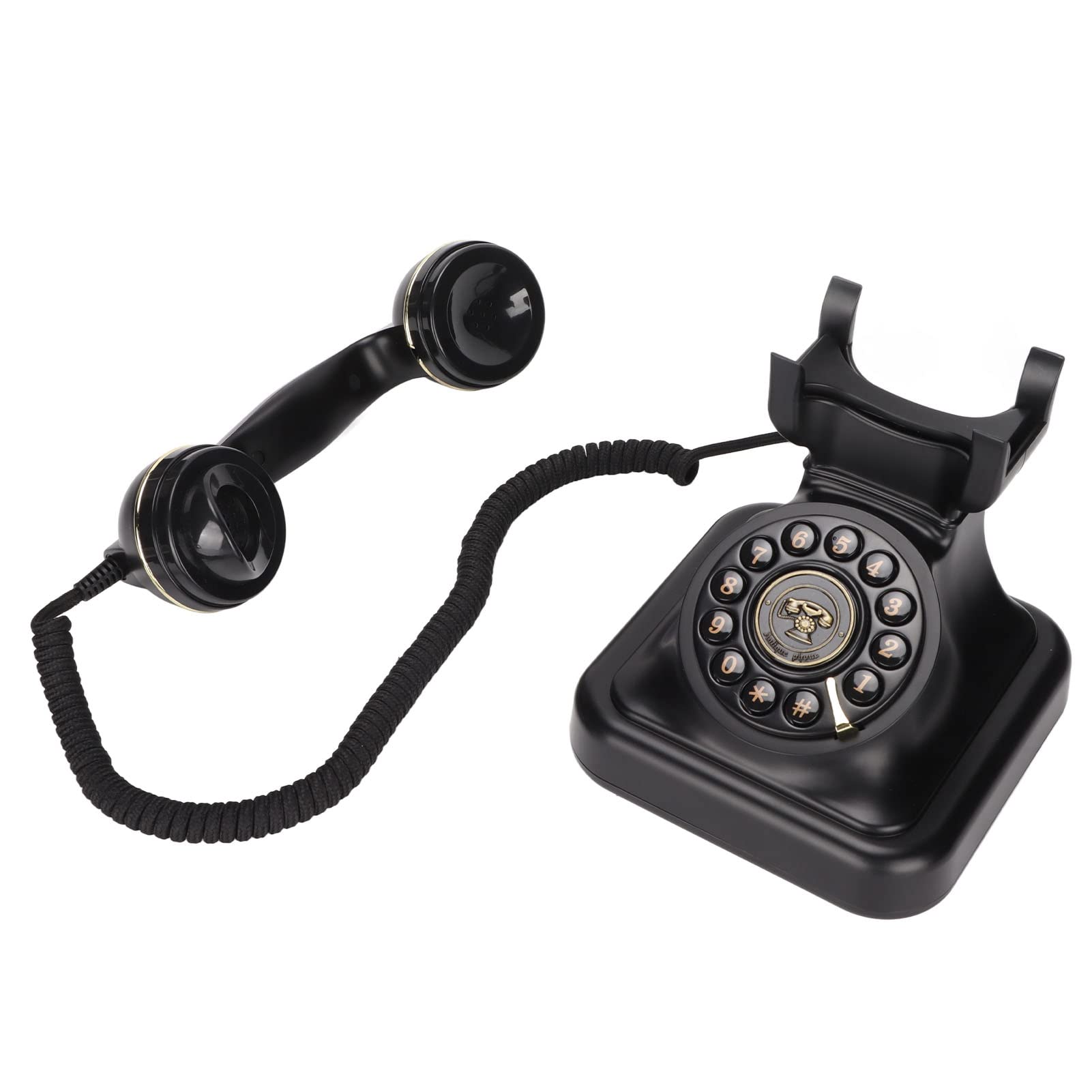 Dpofirs Antique Telephone, Vintage Landline Phone for Home Office Cafe Bar Old Fashioned Landline Retro Landline Phone for Home Decoration Ornament