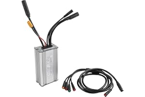 TREASURECAVE 36V/48V 25A E-Bike Controller 750W with 1T5 Cable for KT Display Parts, Aluminium Alloy E-Bike Brushless Motor Controller for Electric Bicycle Sensitive Control of Braking