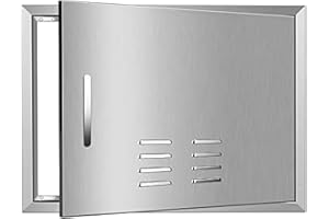 AHLOKI Outdoor Kitchen Doors BBQ Access Door Wall Construction Double Door Flush Mount for BBQ Island, Grilling Station, Outside Cabinet,27" Wx 20" H-R