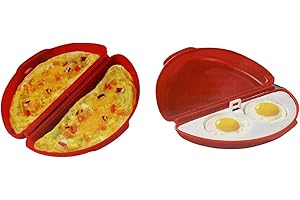 Dependable Industries inc. Essentials Microwave Egg Cooker – BPA-Free, 2-Piece Breakfast Maker for Sandwiches, Omelets, & Scr