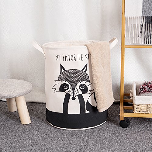 XDeer 100% Cotton Canvas Storage Basket, Drawstring Cloth dustproof Design, Home Locker, Baby Toy Storage Box, Living Room Locker - Thumbnail 2