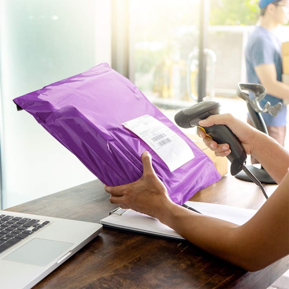 Metronic 10x13 Poly Mailers Purple Shipping Bags 100PC Envelopes Mailers with Self Adhesive Purple Poly Bags Waterproof and Tear-Proof Postal Bags : Office Products