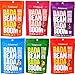 ENLIGHTENED bada BEAN (FAVA BEANS) CRISPS 6-3 oz BAGS (6-3oz VAR SS, GARLIC, SRIRACHA,BBQ, COCOA, CINN)