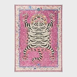Pphcpx Tibetan Tiger Rug for Living Room 5x7 ft