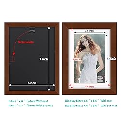 RR ROUND RICH DESIGN Solid Wood 7 Pcs Picture Frame