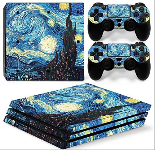 OKFCUS PS4 Pro Skin Sticker For Sony Playstation 4 PS4 pro Console Protection Film Cover Decals With 2 Controller 4#