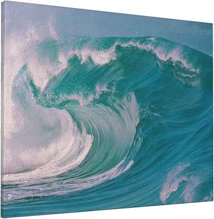 Amazon Co Jp Braksent アートパネル インテリア絵画 油絵 海の波 なだらかな青い波 ポスター イラスト キャンバスアート 壁飾り 壁掛け おしゃれ 寝室 装飾画 風景画 Hd写真 モダン的な部屋飾り 新築お祝いに最適 40x50cm Generic