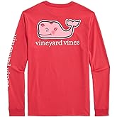 Vineyard Vines Mens Kissed Whale Long-Sleeve Pocket Tee