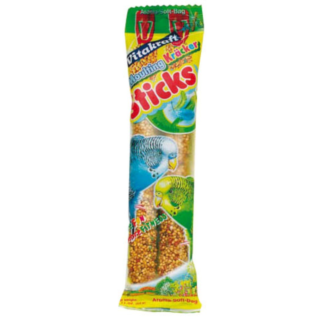 Vitakraft Kracker Budgie Treat Sticks Feather Care 2pk Case of 7