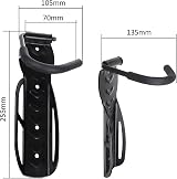 Maclean Vertical Bike Wall Mount Stand Steel Storage Hook 24-29 Inch Wheels view 3