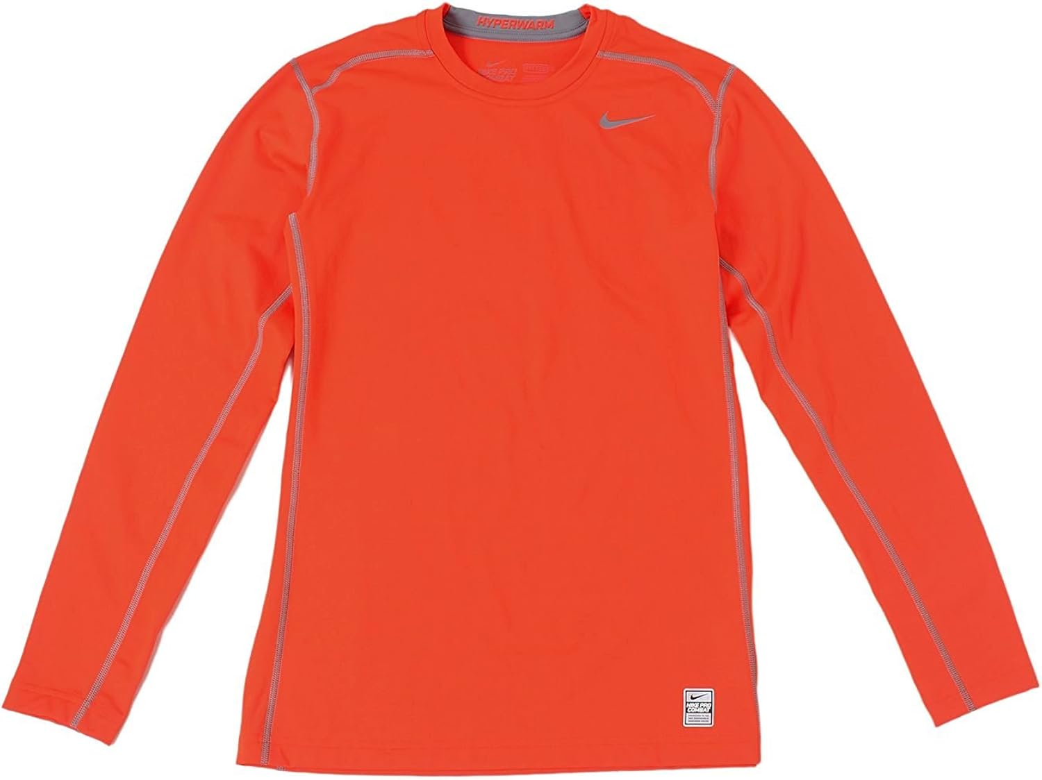 Nike Mens Hyperwarm DRI-FIT Fitted 2, 0 Crew Shirt (S, Orange/Grey ) at Amazon Menâs Clothing store