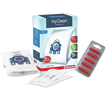 Miele GN Staubsauger Staubsauger Beutel - S2111 S8330 S8340 Katze & Hund Original Original Hyclean + Filter (1 Karton, 2 Boxe