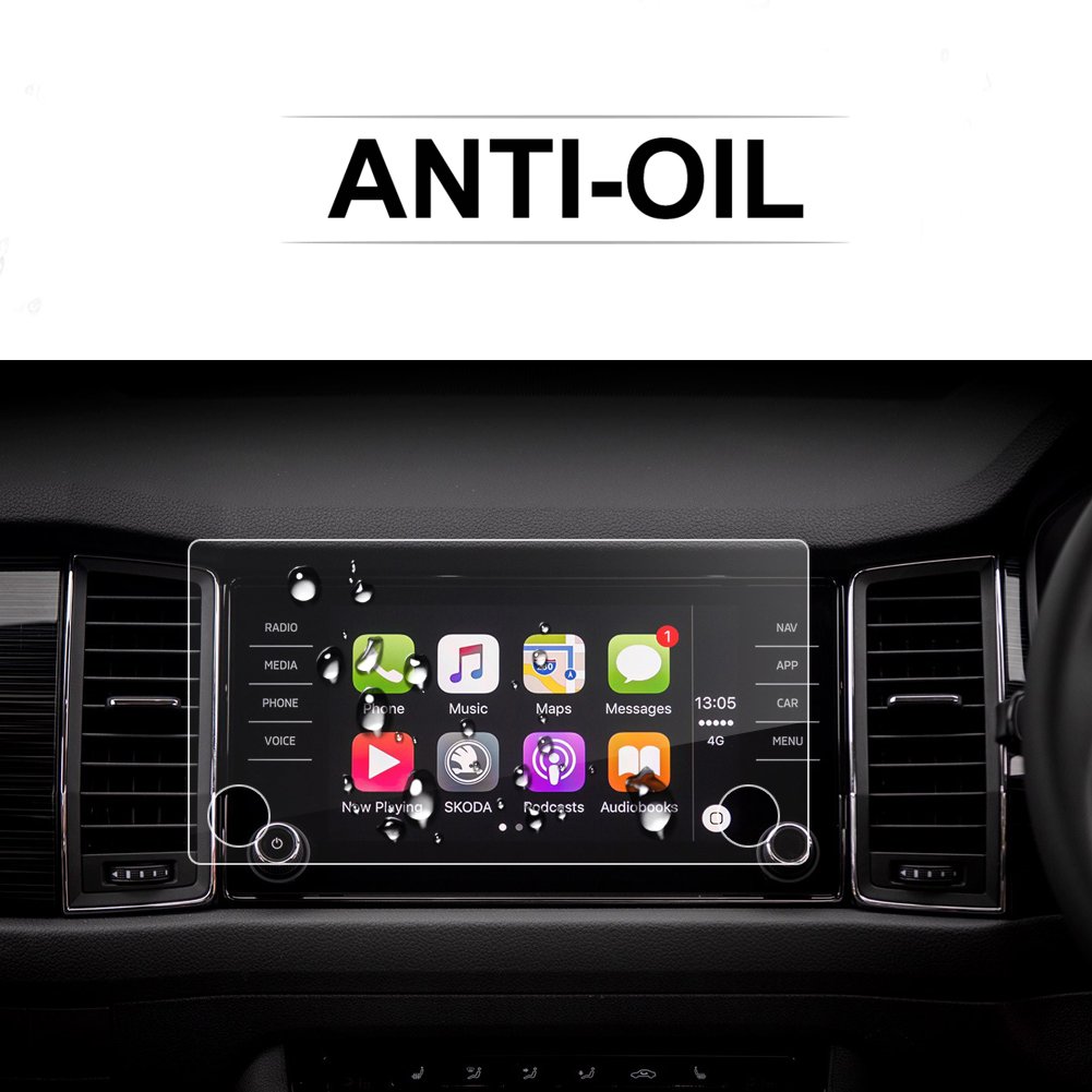 LFOTPP 8 inch Car Navigation Screen Protector for Skoda Kodiaq, GPS Navi Tempered Glass Protetive Film
