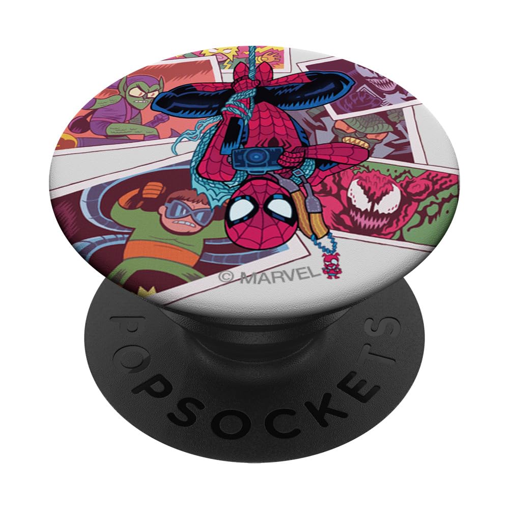 Marvel Spider-Man and Super Villain Polaroids PopSockets Adhesive PopGrip