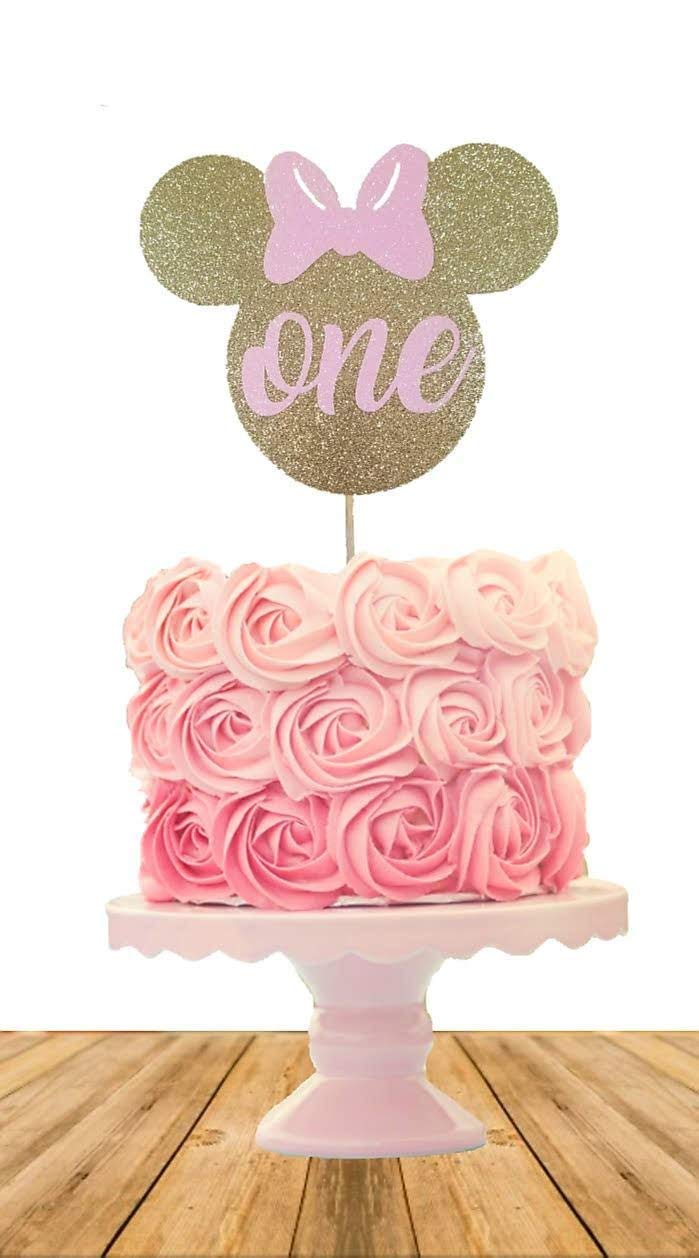 Amazon.com: Minnie Mouse Inspired Birthday Cake Topper: Handmade