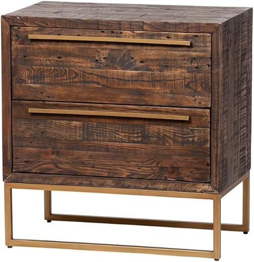Amazon Com Leon Two Drawer Nightstand Kitchen Dining