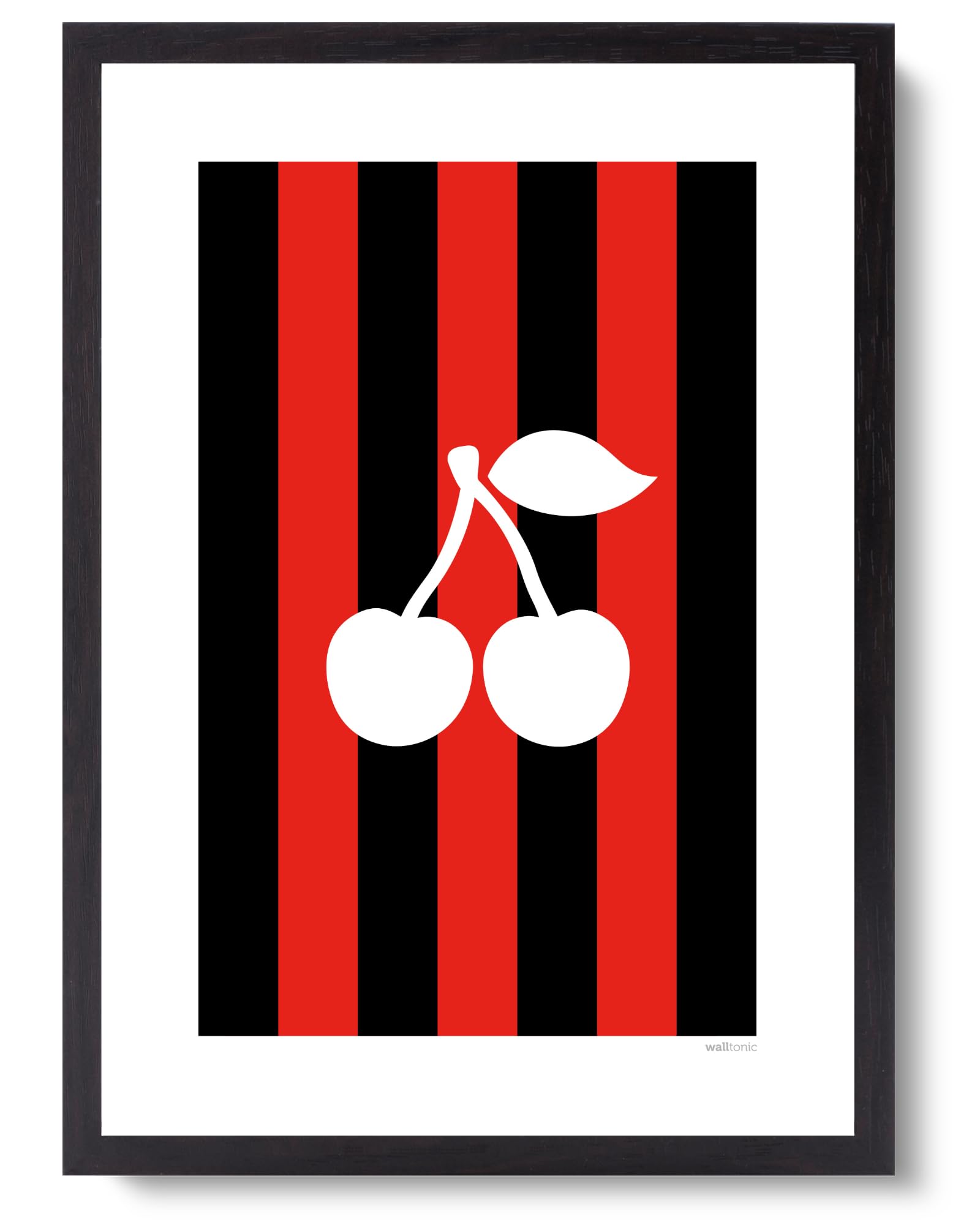 walltonic - AFC Bournemouth Football Club 'The Cherries' Wall Art Print Poster Gift - Unframed - Size A3