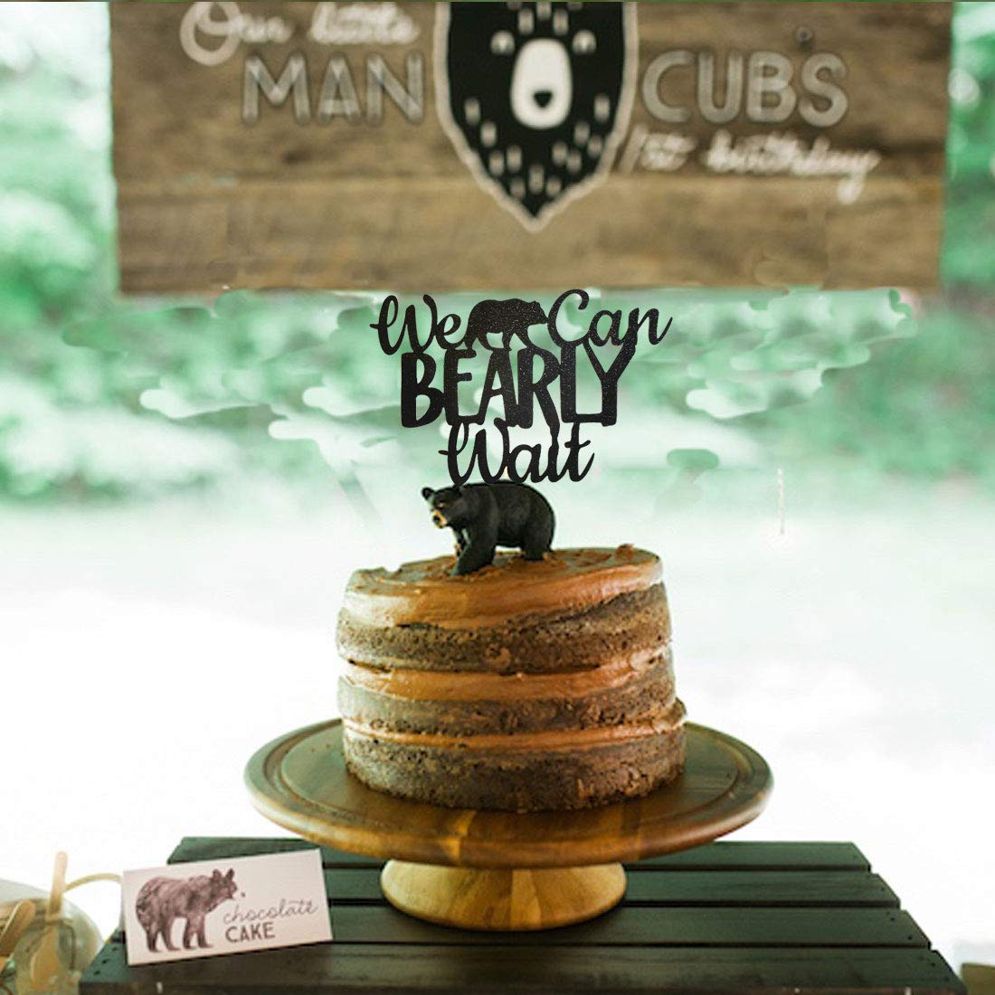 we can bearly wait cake topper