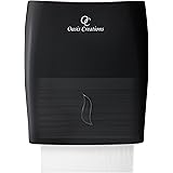 Touchless Paper Towel Dispenser by Oasis Creations - Wall Mount - Hold 500 Multifold Paper Towels - Black Smoke
