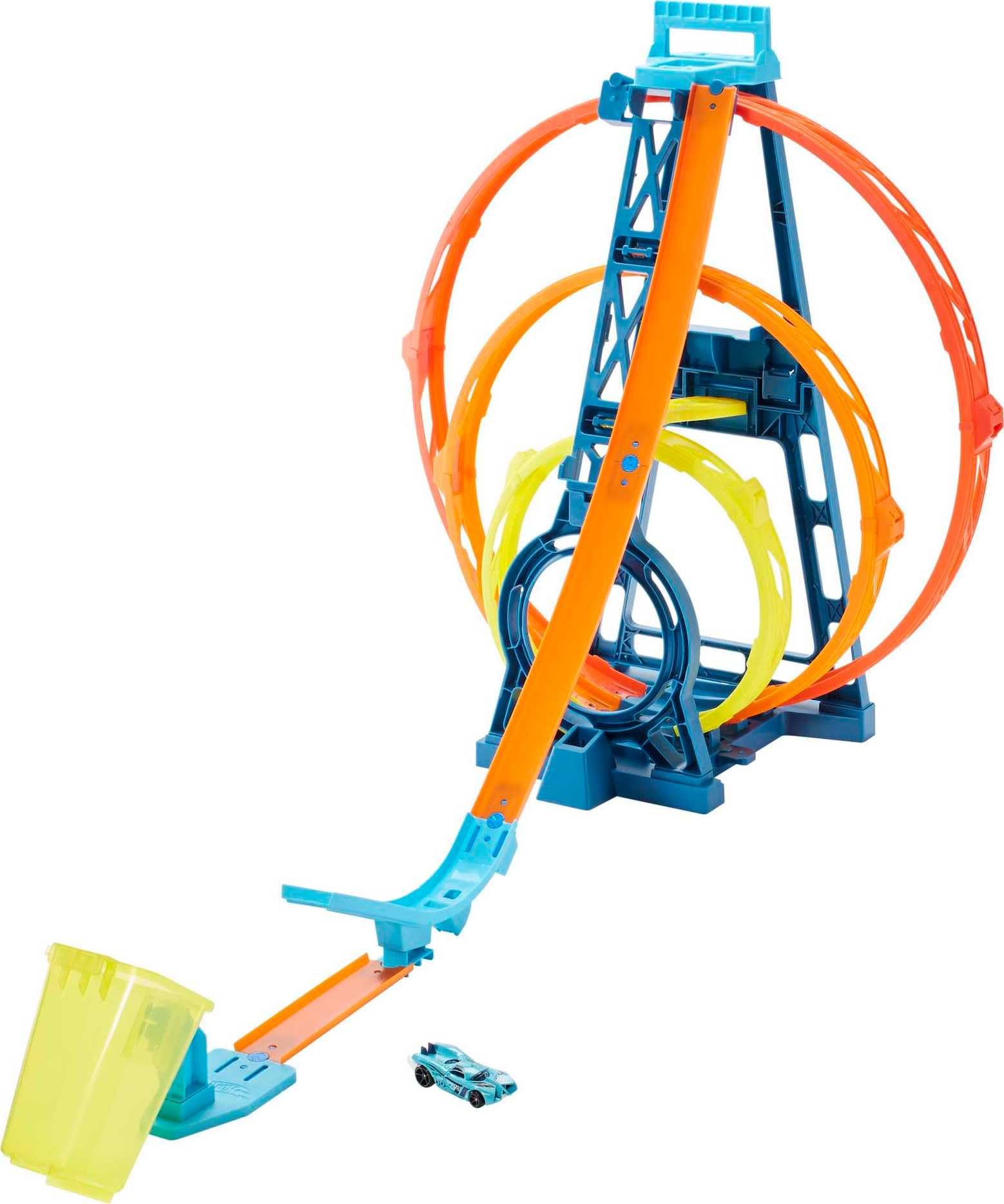 Hot Wheels GLC96 Track Builder Unlimited Triple Loop Kit, Multi-Coloured