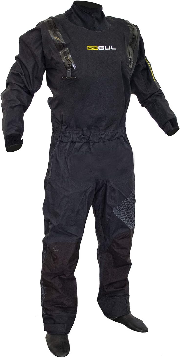 Gul Code Zero Stretch UZip Drysuit Dry Suit in Black Breathable and