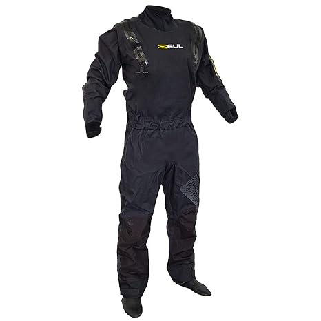 GUL Code Zero Stretch-U- Drysuit Dry in Schwarz - Atmungsaktiv und wasserdicht - Mit Unterfleece