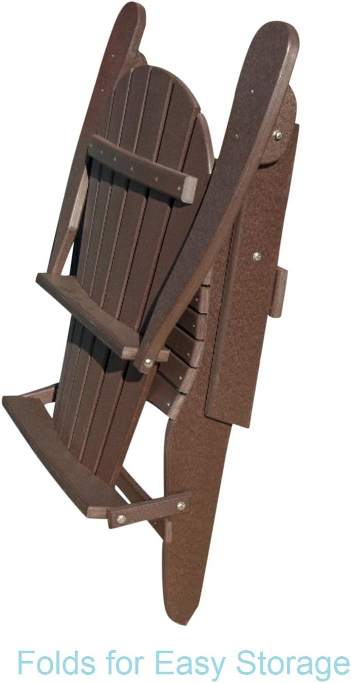 Phat Tommy Recycled Poly Resin Folding Adirondack Chair – Durable and Eco-Friendly Armchair. This Patio Furniture is Great for Your Lawn, Garden, Swimming Pool, Deck. : Garden & Outdoor