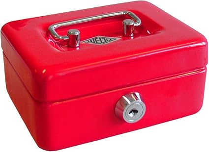 Wedo 144002 - Caja de caudales, hucha infantil, color rojo: Amazon.es: Oficina y papelería