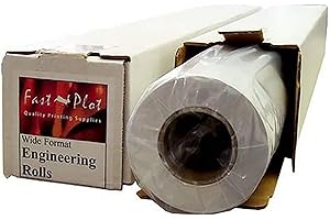 FastPlot Bond Plotter Paper 92 Bright - 34" x 150' 2" Core / 4 Rolls