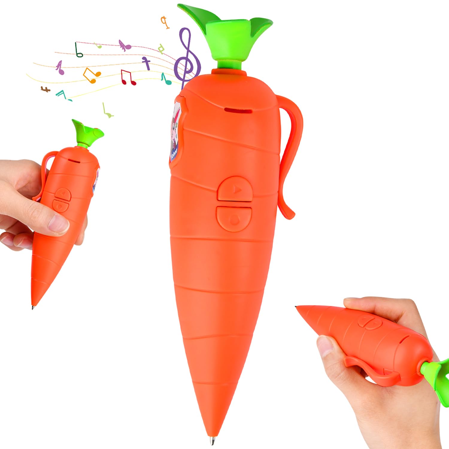 Carrot Recorder Pen Toy, Carrot Pens, 60 Second Carrots Recorders for Children, Carrots Dictaphone Voice Recorder & Writing Ballpoint Pens, Easter Gifts for KidsFun Creative Gifts for Students Kids